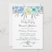 ボホトライバルドリームキャッチャー水彩ターコイズ 招待状 (裏面)