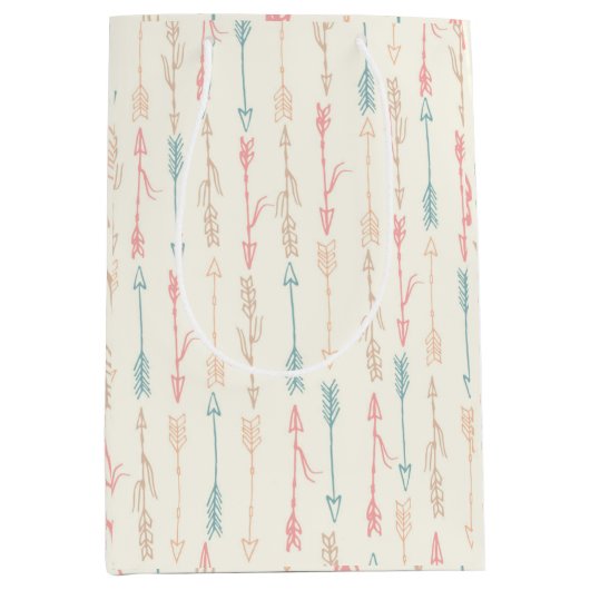 ボホトライバルパステルアロー男女兼用 ミディアムペーパーバッグ (正面)