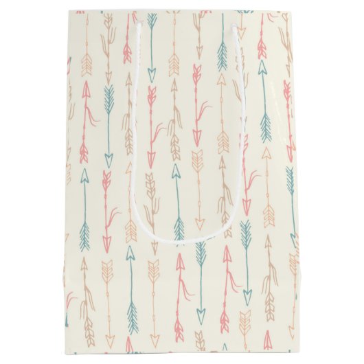 ボホトライバルパステルアロー男女兼用 ミディアムペーパーバッグ (裏面)