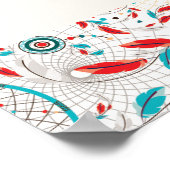 ボホトライバルフェザードリームキャッチャーブライダルシャワー ポスター (角)