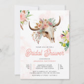ボホトライバルフローラ牛スカルブライダルシャワー 招待状 (正面)