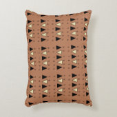 ボホトライバルブラックとブラウン アクセントクッション (正面(垂直))