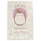 ボホトライバルヘッジホッグパステルアローベイビーシャワー ミディアムペーパーバッグ (正面)