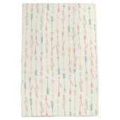 ボホトライバルヘッジホッグパステルアローベイビーシャワー ミディアムペーパーバッグ (裏面)