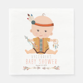 ボホトライバルベビーシャワーナプキンズ スタンダードランチョンナプキン