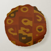 ボホトライバル型円枕 ラウンドクッション (裏面)