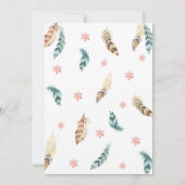 ボホトライバル1st誕生日招待状for a Girl 招待状 (裏面)