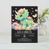 ボホトリケラトプス恐竜デジタル誕生日 招待状 (スタンド正面)