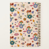 ボホトリップ（幻覚体験）のようなーサイケデリックキノコと目 ノートブック (裏面)