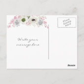 ボホトリバルドリームキャッチャーフェザーズフラワーズ先住民 ポストカード (裏面)