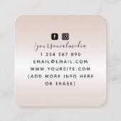 ボホトリプルムーンクリームリーダエネルギーヒーラー スクエア名刺 (裏面)