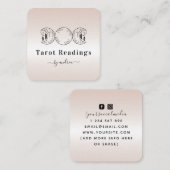 ボホトリプルムーンクリームリーダエネルギーヒーラー スクエア名刺 (正面/裏面)