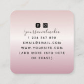 ボホトリプルムーンバラ金ゴールド天体タロットリーダ スクエア名刺 (裏面)