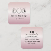 ボホトリプルムーンバラ金ゴールド天体タロットリーダ スクエア名刺 (正面/裏面)