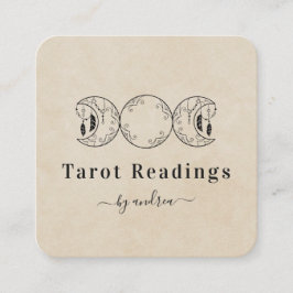 ボホトリプルムーンベージュサンドシナタロットリーダー スクエア名刺