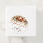 ボホトレンディーテラコッタ銅フローラ赤ちゃんシャワー フェイバータグ (インサイチュ)