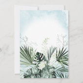 ボホトロピカルアクアソーンブルーブライダルシャワー 招待状 (裏面)