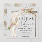 ボホトロピカルアーチブライダルシャワー 招待状 (正面/裏面)