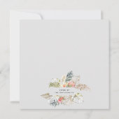 ボホトロピカルア結婚ルチブライダルシャワーの侵入 招待状 (裏面)
