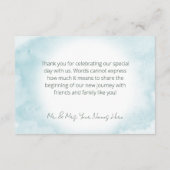 ボホトロピカルウォーターカラーサンキューカード エンクロージャーカード (裏面)