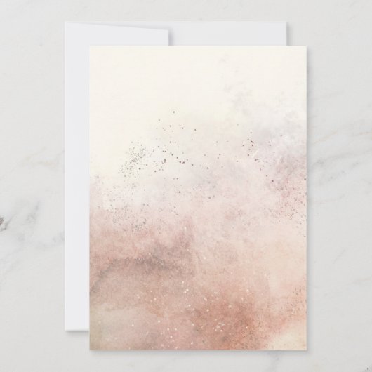 ボホトロピカルウォーターカラーフローラ退職パーティー 招待状 (裏面)