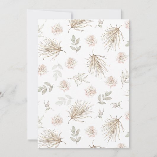 ボホトロピカルウォーター結婚式招待状 招待状 (裏面)