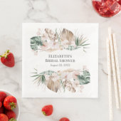 ボホトロピカルオーキッドとモンステラ紙ナプキン (インサイチュ)