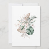 ボホトロピカルオーキッドブライダルシャワー招待 招待状 (裏面)