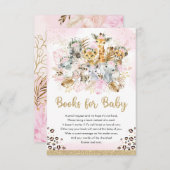 ボホトロピカルサファリシャワーブックforベビーガール エンクロージャーカード (正面/裏面)