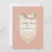 ボホトロピカルパンパスグラスフローラブライダルシャワー 案内状 (裏面)