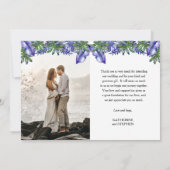 ボホトロピカルパープル | グリーン結婚フォト感謝していY サンキューカード (裏面)