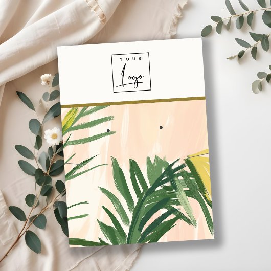 ボホトロピカルパーム離れズネックレスイヤリングロゴ 名刺