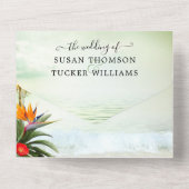 ボホトロピカルビーチオールインワン結婚式招待状 オールインワン招待状 (裏面)