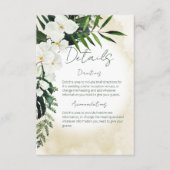 ボホトロピカルビーチ水カラー詳細結婚ズ エンクロージャーカード (正面)