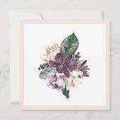 ボホトロピカルピンクオウムフローラブライダルシャワー 招待状 (裏面)