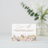 ボホトロピカルフローラガールシャワーおむつラッフル エンクロージャーカード (スタンド正面)