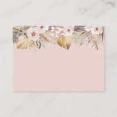 ボホトロピカルフローラガールシャワーおむつラッフル エンクロージャーカード (裏面)