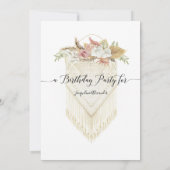 ボホトロピカルフローラパンパスグラスバースデーパーティー 招待状 (裏面)