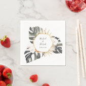 ボホトロピカルフローラビーチ結婚式 スタンダードカクテルナプキン (インサイチュ)