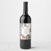 ボホトロピカルフローラビーチ結婚式 ワインラベル (正面)