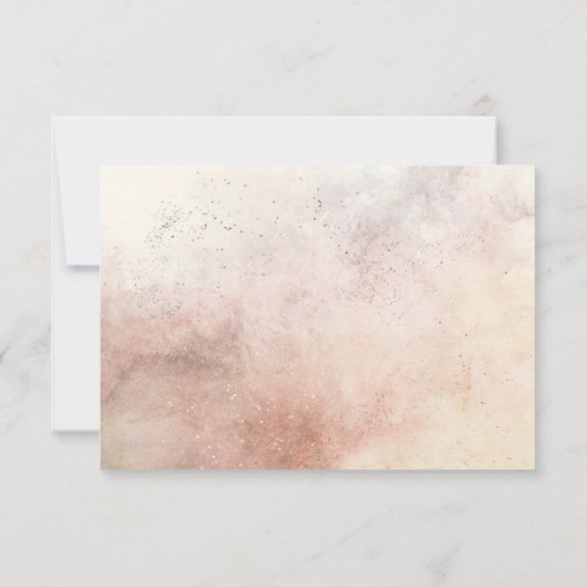 ボホトロピカルフローラ幾何学模様ウェディングRSVP 出欠カード (裏面)