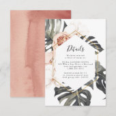 ボホトロピカルフローラ結婚ズ詳細カード 出欠カード (正面/裏面)