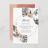 ボホトロピカルフローラ結婚ズ詳細カード 出欠カード (正面/裏面)