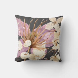 ボホトロピカルフローラ薄紫&クリーム クッション