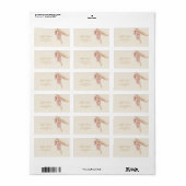 ボホトロピカルボタニカルアイボリーウェディングRSVPアドレス ラベル (フルシート)