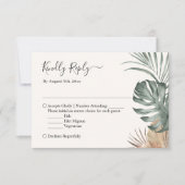 ボホトロピカルモンステ離れラ結婚ス諸島 出欠カード (正面)