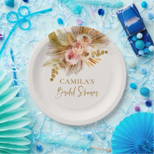 ボホトロピカル紙プレートパーティーテーブルデコールC103 ペーパープレート (パーティー)