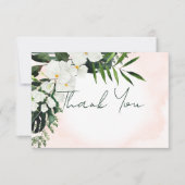 ボホトロピカル赤面ウォーター結婚カラー サンキューカード (正面)