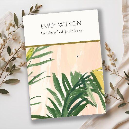 ボホトロピカル赤面パーム離れズネックレスイヤリング 名刺