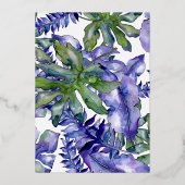 ボホトロピカル離れプリ | グリーンブライダルブランチ 箔招待状 (裏面)